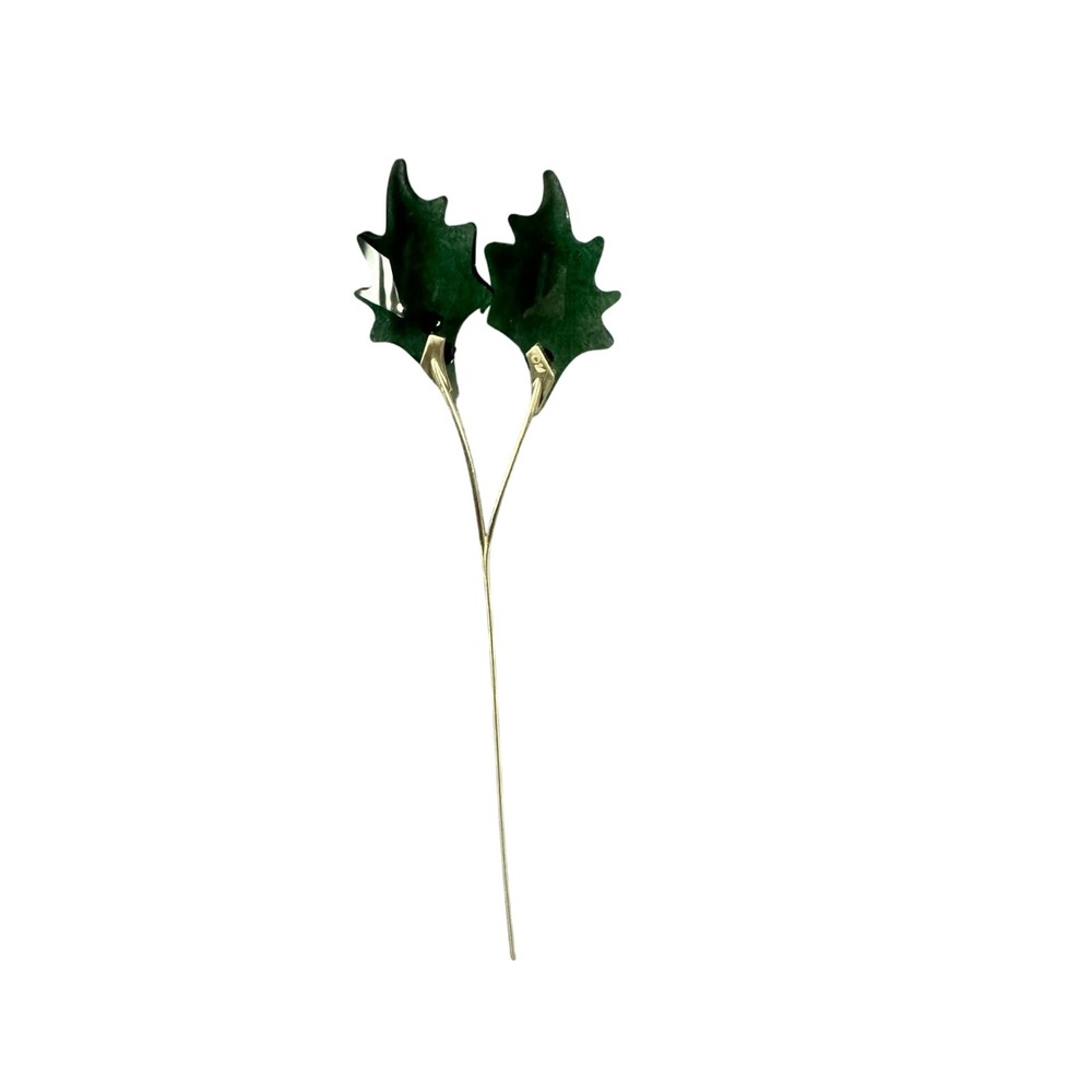 Swarovski 5586701 Holly Leaf B Gold Tone Christmas Holiday winter - Picture 2 of 10